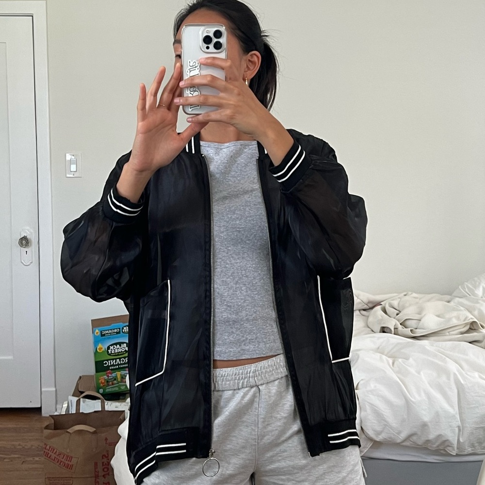 Mesh zip up jacket